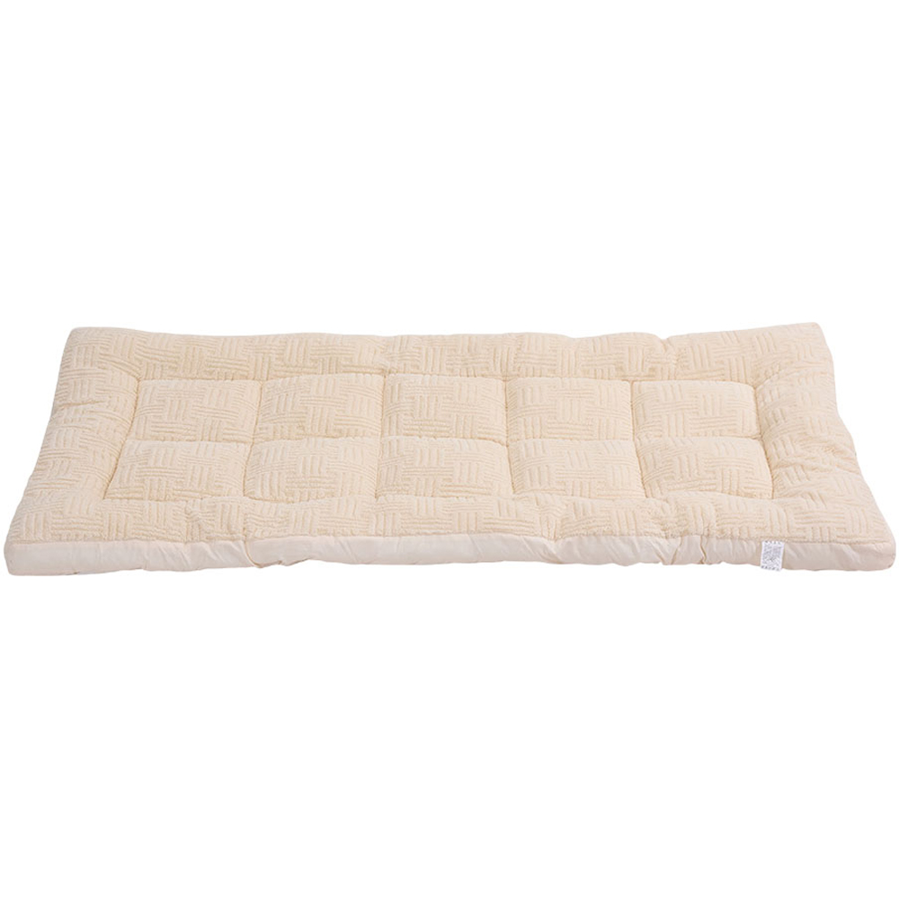 Living and Home Single Light Beige Quilted Mattress Topper Image 4