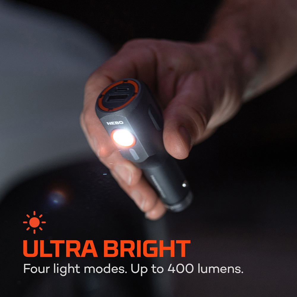 Nebo Transport 400 2-in-1 Car Charger and 400 Lumens Flashlight with Glass Breaker Image 3
