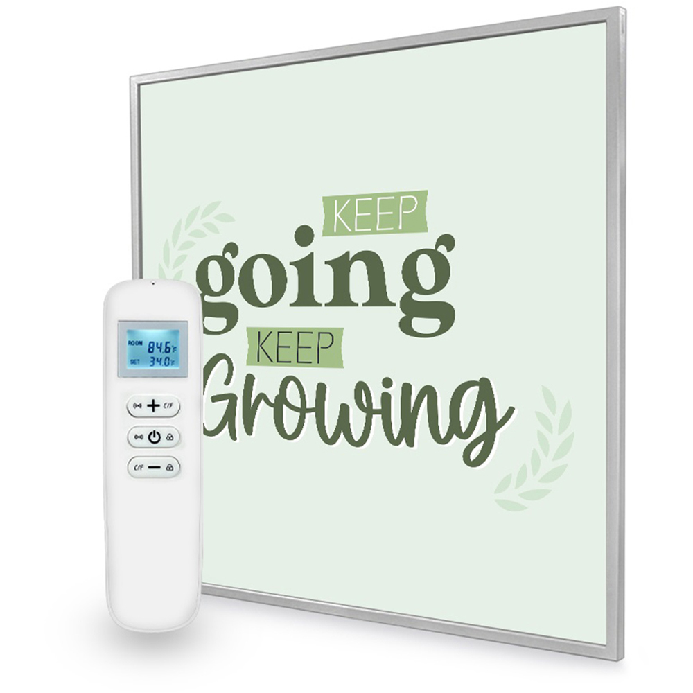 Mirrorstone Nexus Keep Goin Keep Growing Quote Wi-Fi Infrared Heating Panel 350W 595 x 595mm Image 2