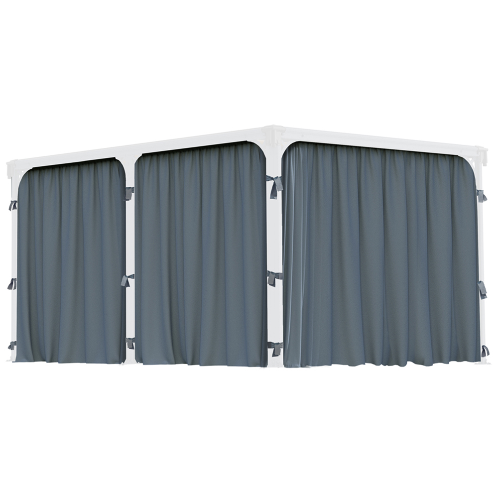 Palram Canopia 2.1 x 4.1m Rectangular Gazebo Curtain 4 Pack Image 2