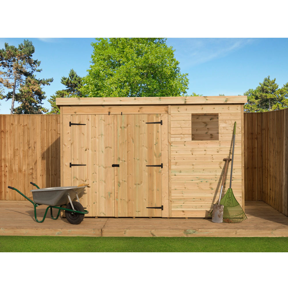 Empire Sheds 4000 10 x 7ft Double Door Tongue and Groove Pent Garden Shed Image 4