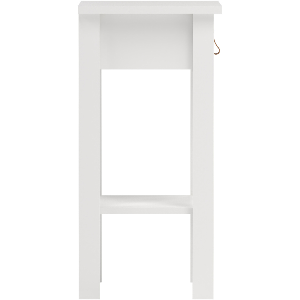 Florence Barcelona Single Drawer White Bedside Table Image 4