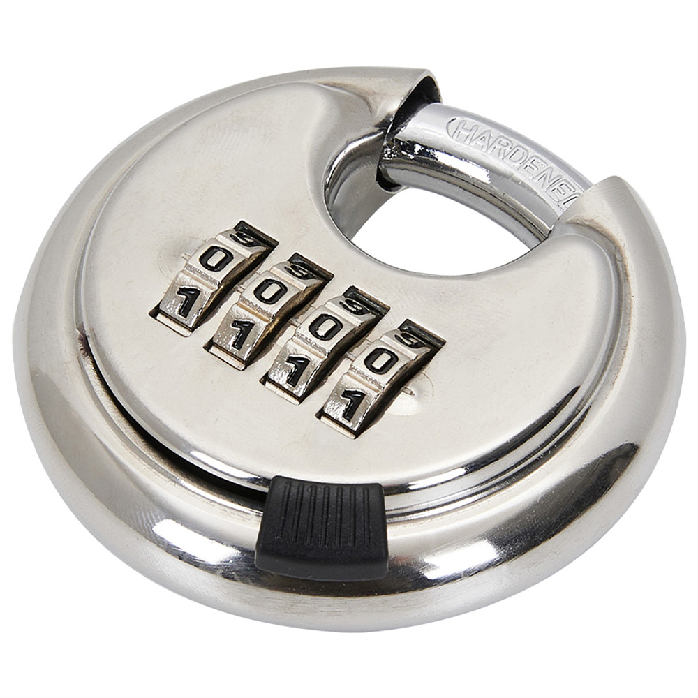 Living and Home 4 Digit Silver Zinc Alloy Combination Padlock Image 3
