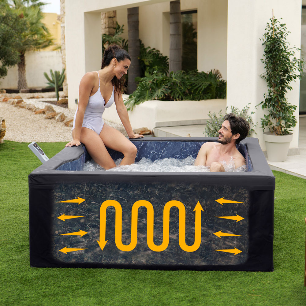 Lay-Z-Spa Stockholm ThermaCore UltraFit AirJet 6 Person Smart Portable Foam Hot Tub 170 x 65cm Image 7