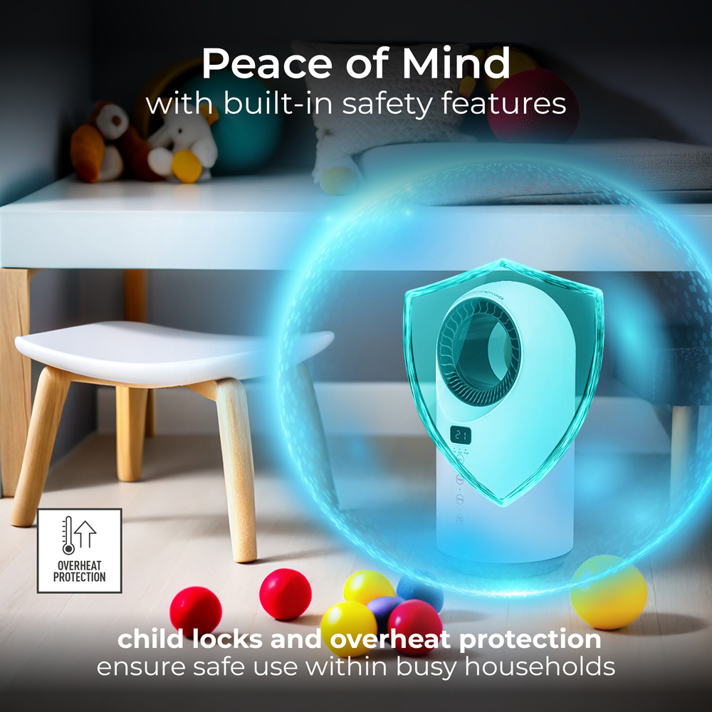 Masterplug Breeze Smartenergy White Bladeless Heater and Fan 1500W Image 7