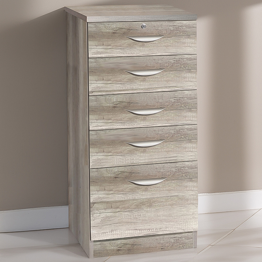 R White Cabinets 6 Drawer Grey Chest of Drawers Image 1