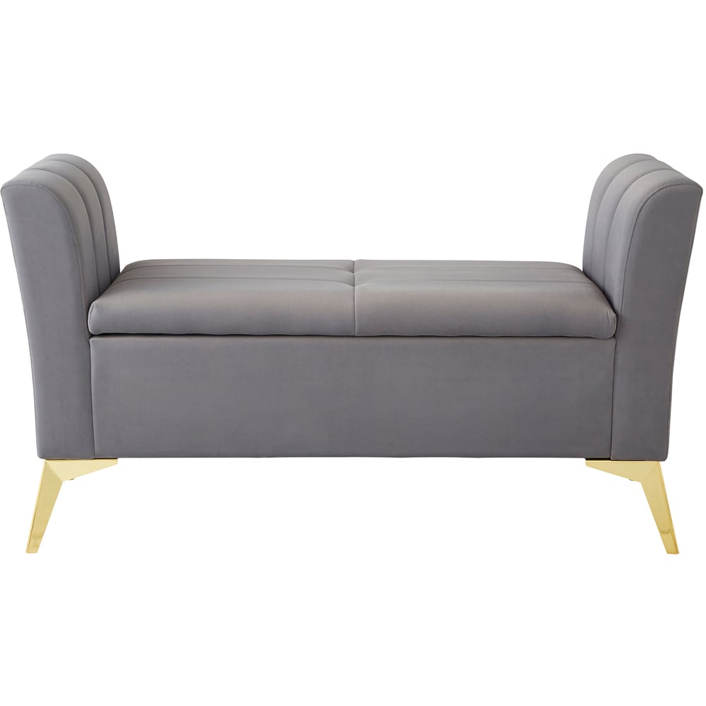 GFW Pettine Grey Ottoman Storage Bench Image 4