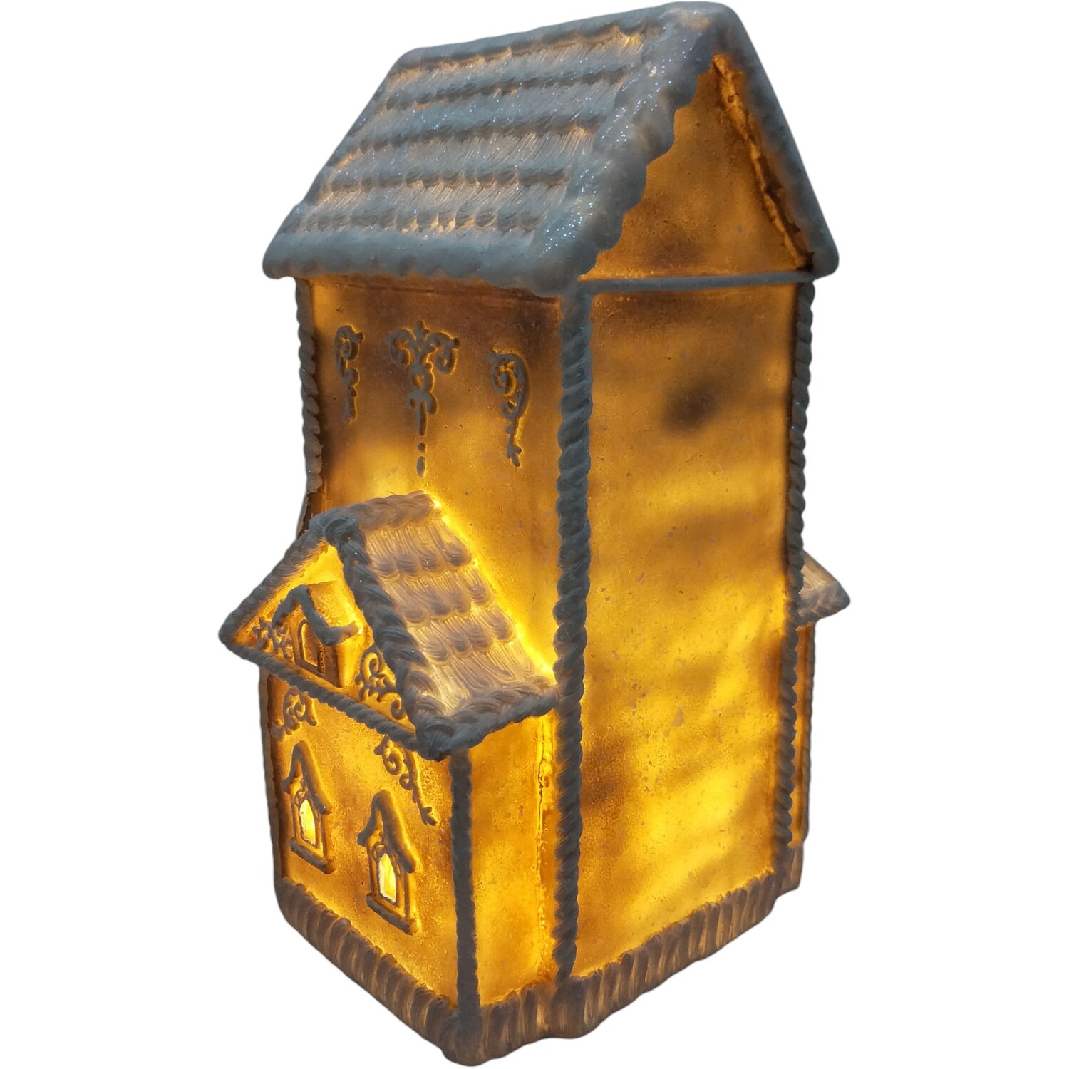 Gingerbread LED House DecorationBrown and White Image 7