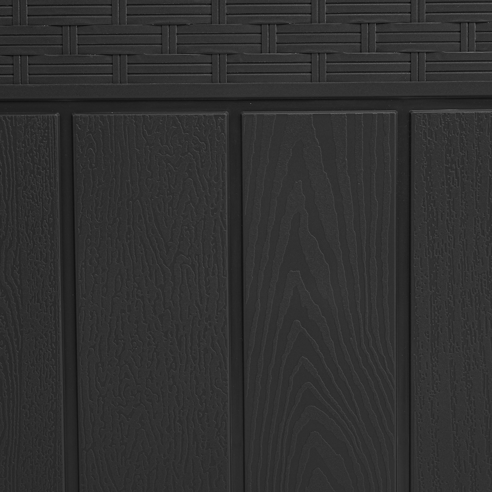 Living and Home Black Waterproof Rattan Texture Storage Box 126L Image 3