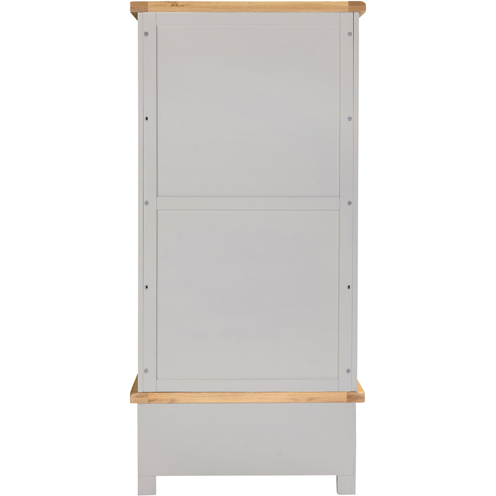 Seconique Windsor 2 Door Single Drawer Pebble Grey and Oak Wardrobe Image 3