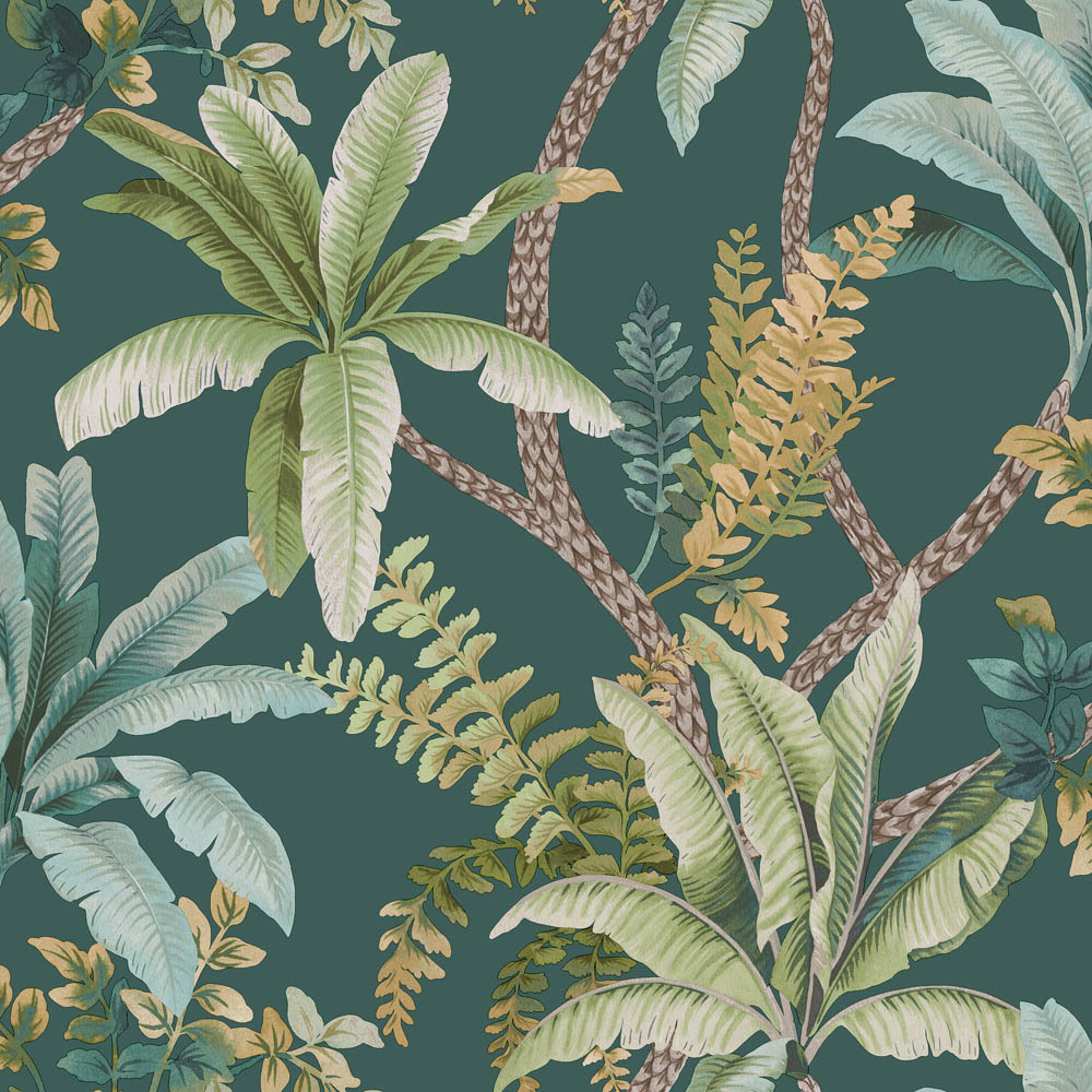 Holden Decor Trailing Palm Teal Wallpaper Image 1