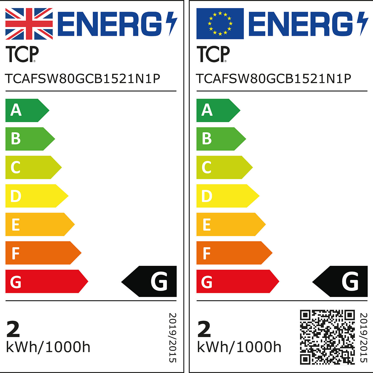 TCP Filament 80L B15 Sewing Bulb - Warm White Image 5