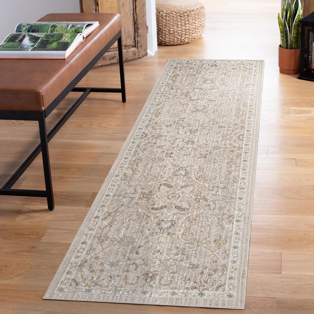Desire Rugs Maia Beige Floral Non Slip Rug 160 x 240cm Image 5