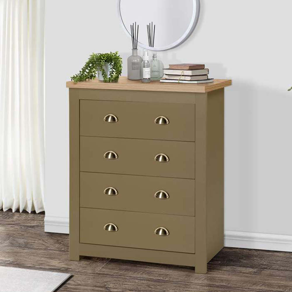 Birlea Highgate 4 Drawer Oak Storage Chest Image 5