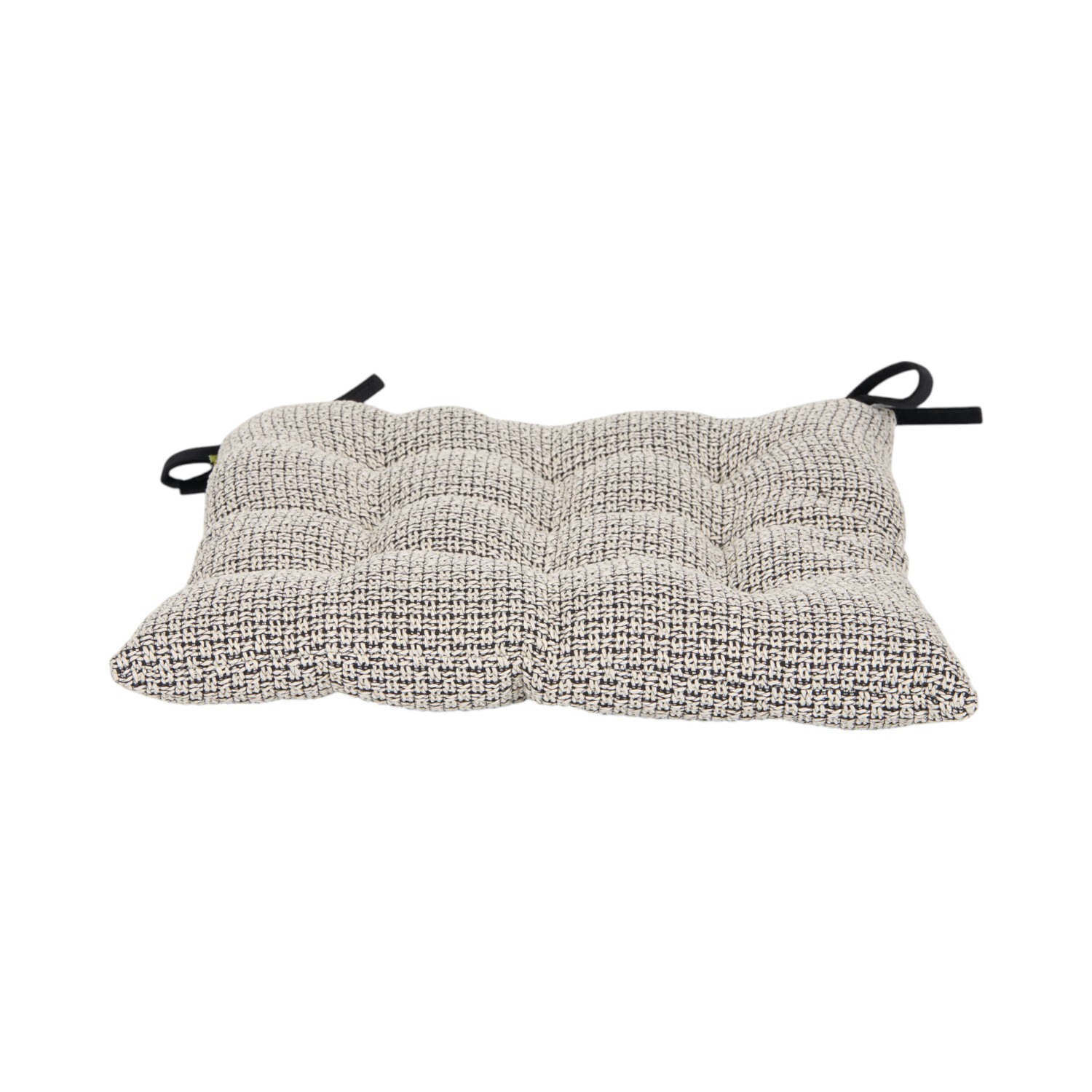 Plush Woven Seat Pad Black and White Image 5