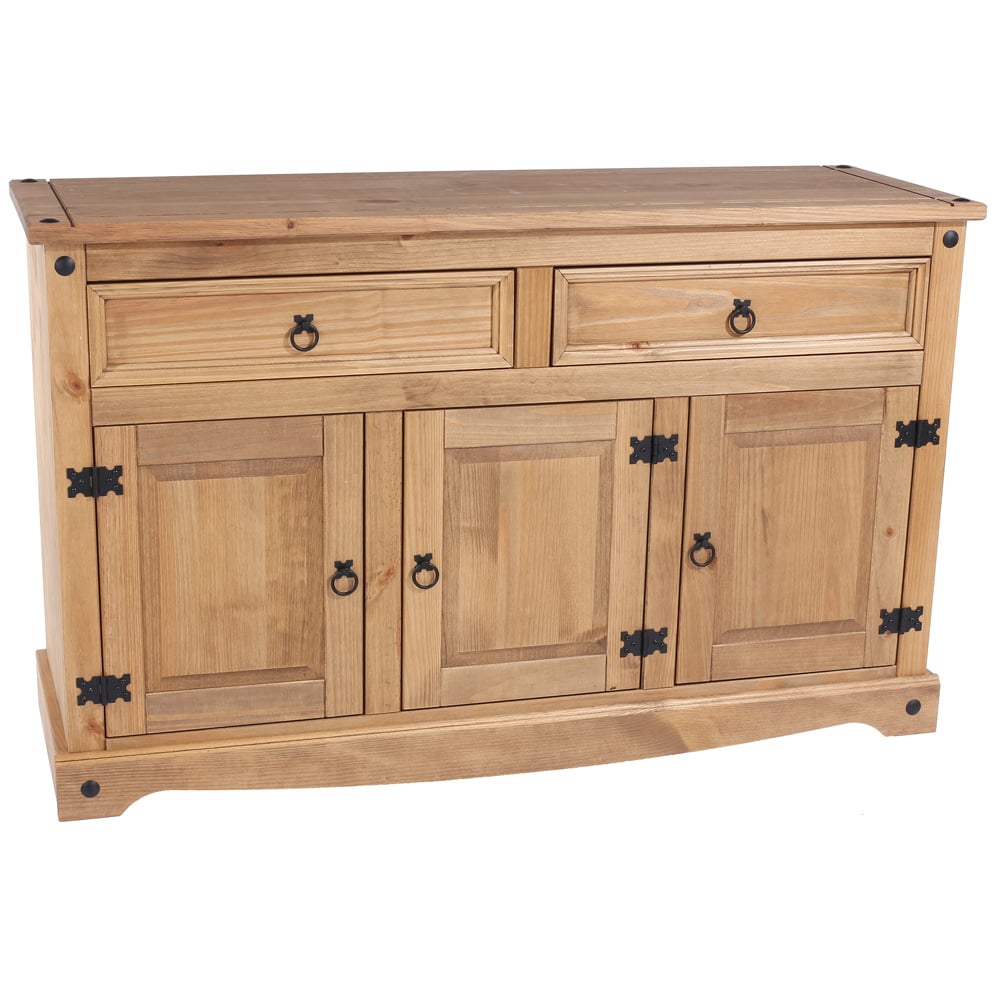 Corona 3 Door and 2 Drawer Antique Wax Finish Medium Sideboard Image 3