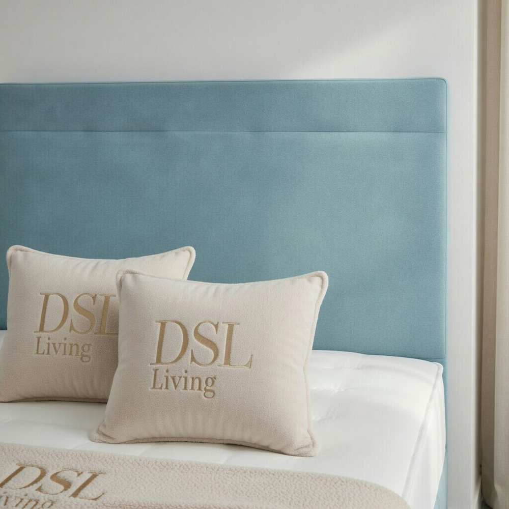 DS Living Muse King Size Duck Egg Plush Velvet Divan Bed Image 2