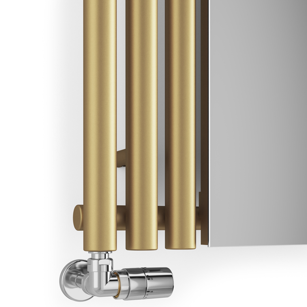 Terma Rolo Mirror 2854 BTU Brass Radiator 1800 x 590mm Image 4