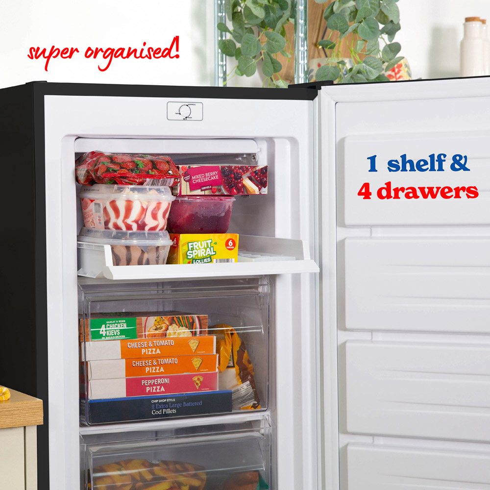 Russell Hobbs RH143FZ552E1B Black 168L Freestanding Freezer Image 5