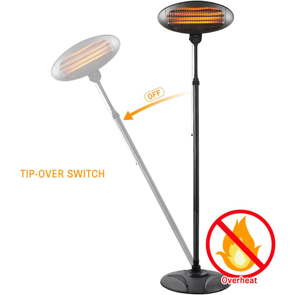 Debonair Quartz Height Adjustable Indoor and Outdoor Waterproof Patio Heater Image 4