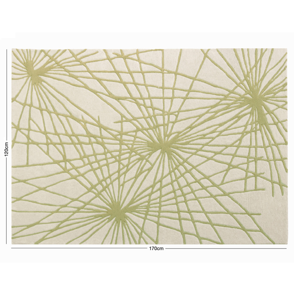 Esselle Home Aura Starburst Natural and Sage Green Rug 120 x 170cm Image 7