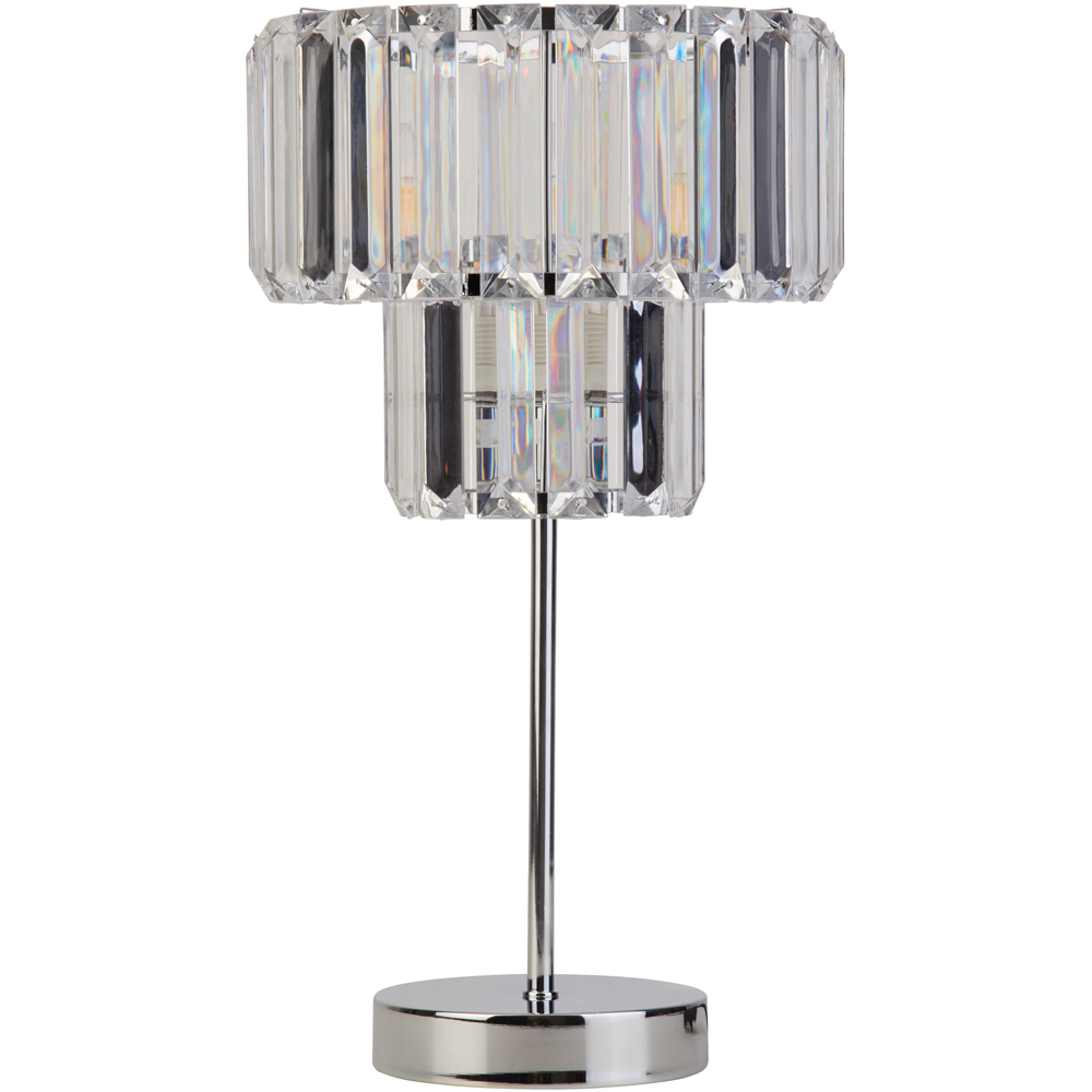 Lighting Collection Chrome and Clear Acrylic Table Lamp Image 1