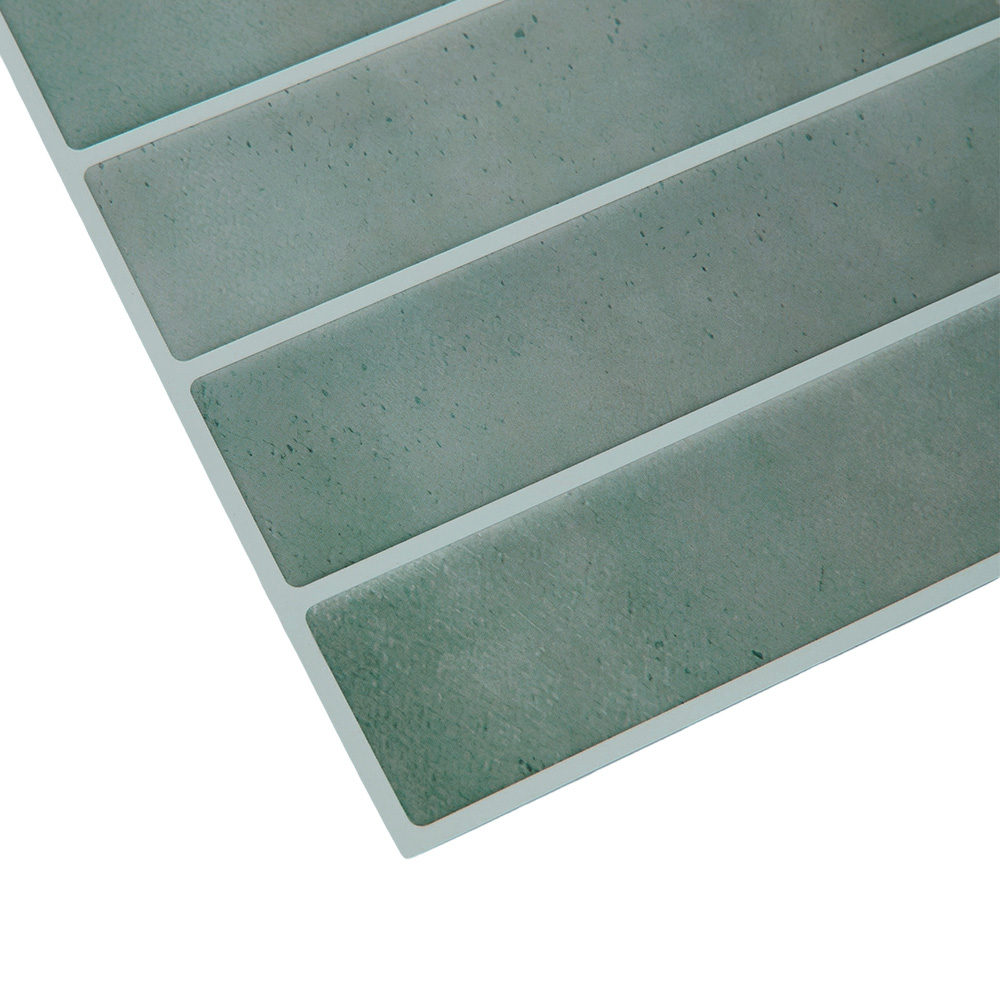 Living and Home Light Green Rectangle Self Adhesive Wall Sticker 10 Pack Image 5