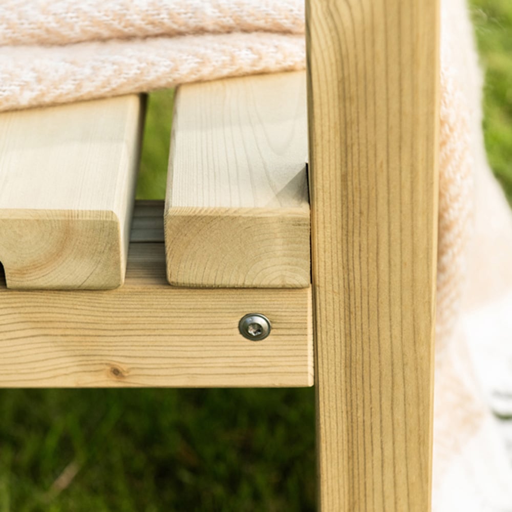 AMATA Ungurs 3 Seater Green Wooden Bench Image 6