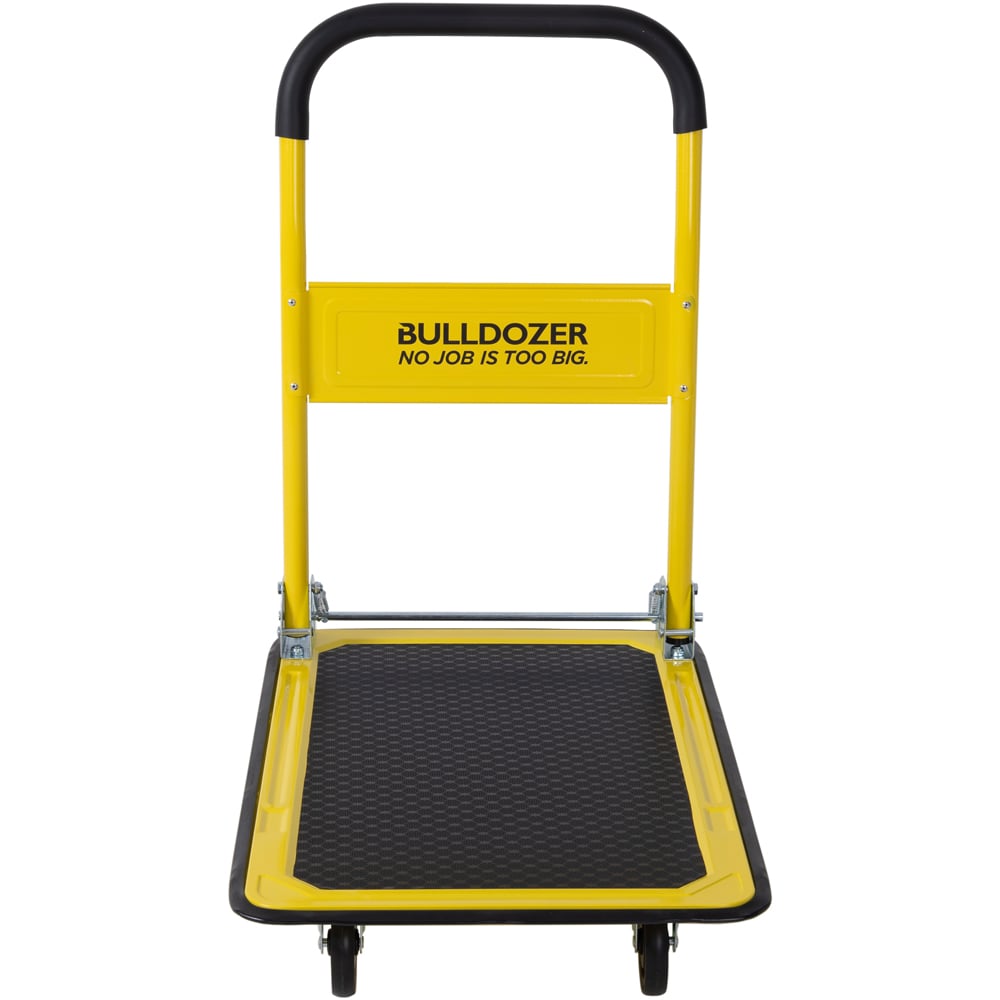 Charles Bentley Yellow Black Bulldozer Pro Folding Platform Trolley 150kg Image 2