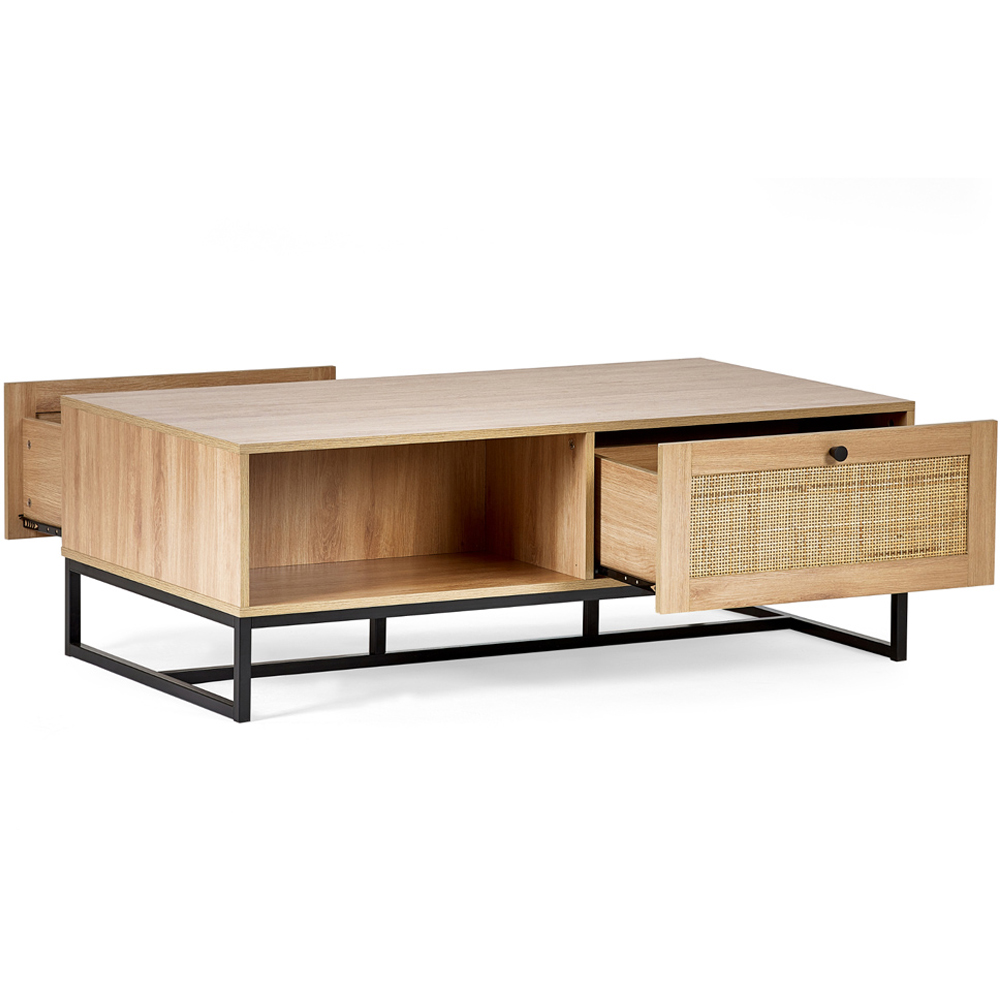 Julian Bowen Padstow 2 Drawer Oak Coffee Table Image 4