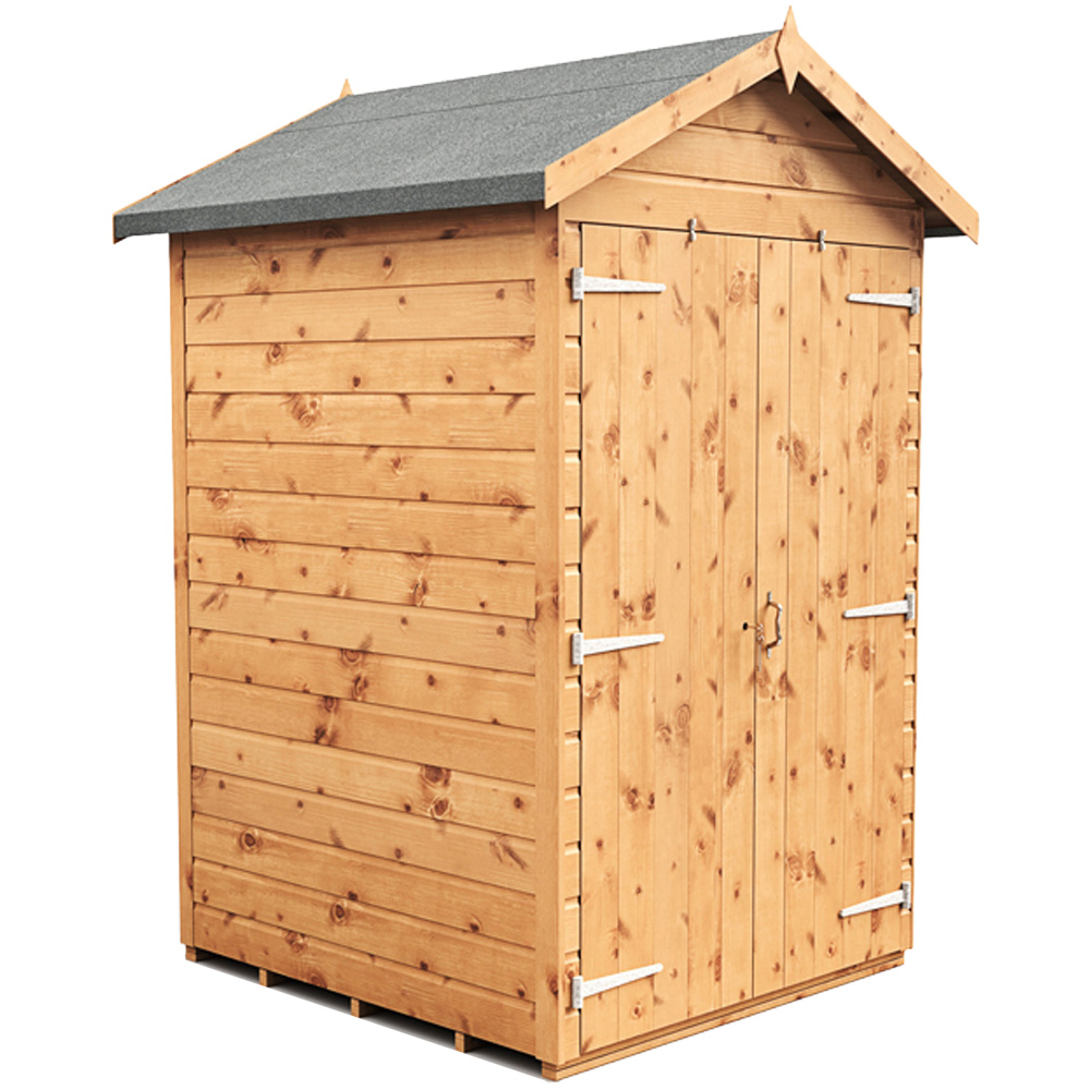 Empire Sheds 4 x 4ft Double Door Tongue and Groove Wooden Apex Garden Shed Image 1