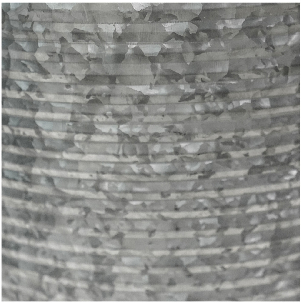 Ivyline Ribbed Galvanised Planter 32cm Image 4