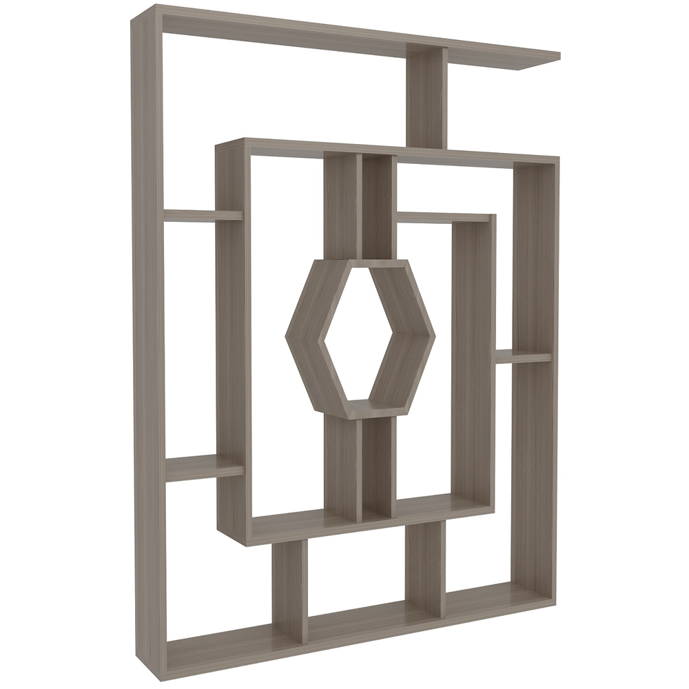 Decorotika Labrina 12 Shelf Cordoba Hexagonal Geometric Bookcase Image 2