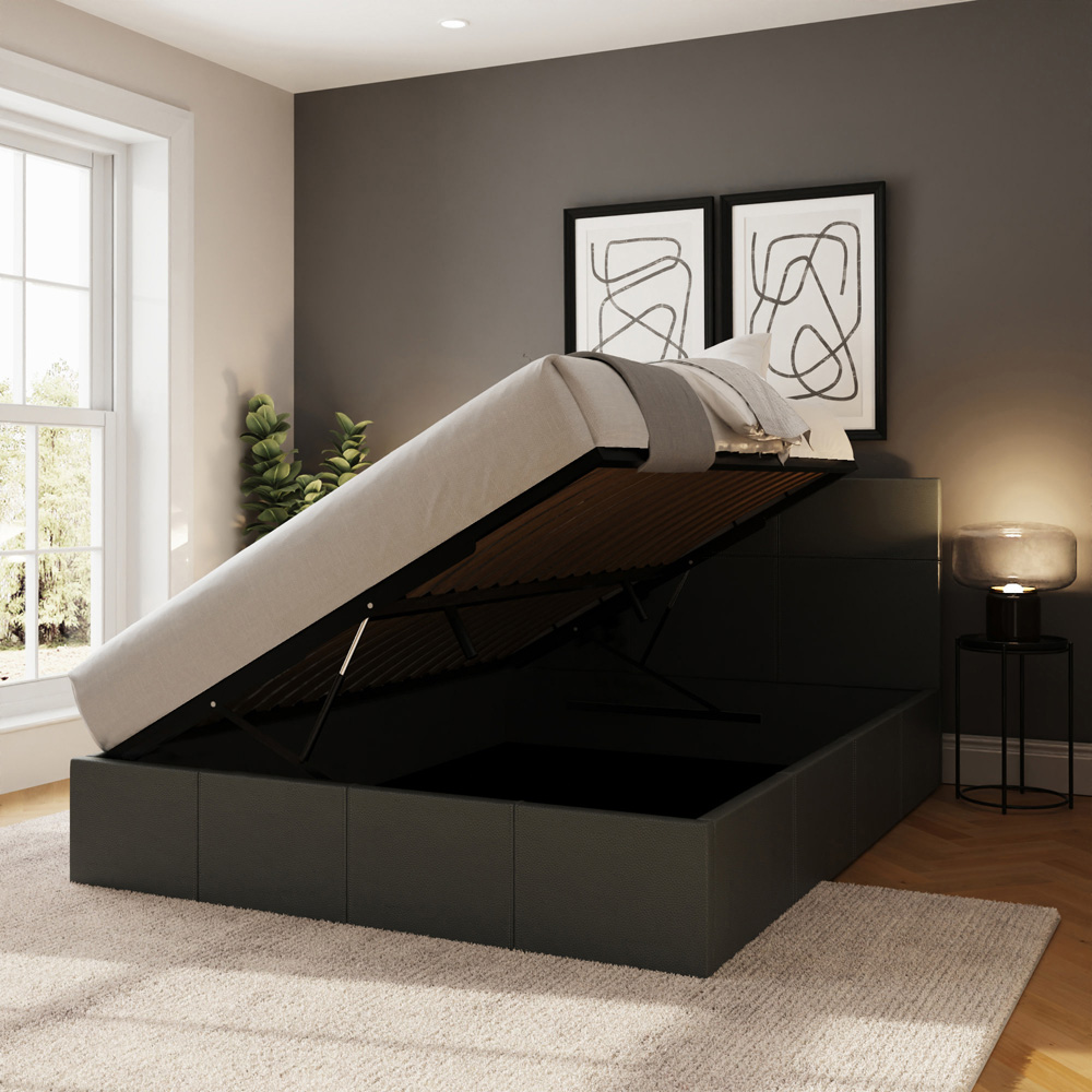 GFW Small Double Grey Side Lift Ottoman Bed Image 8