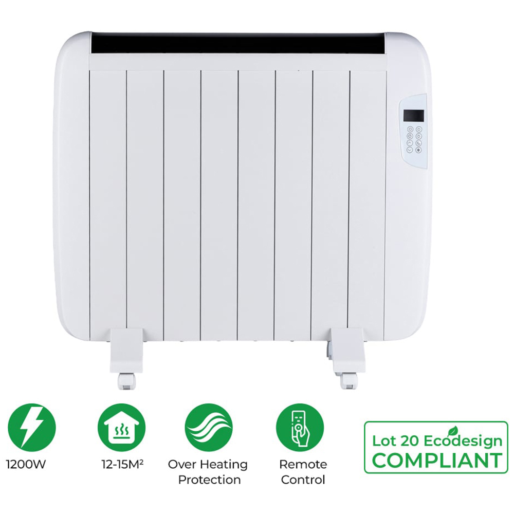 Ener-J Smart White Electric Wall Heater 1200W Image 6