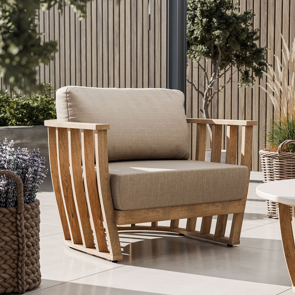 Royalcraft Lucca 5 Seater Acacia Wood Outdoor Lounging Set Image 6