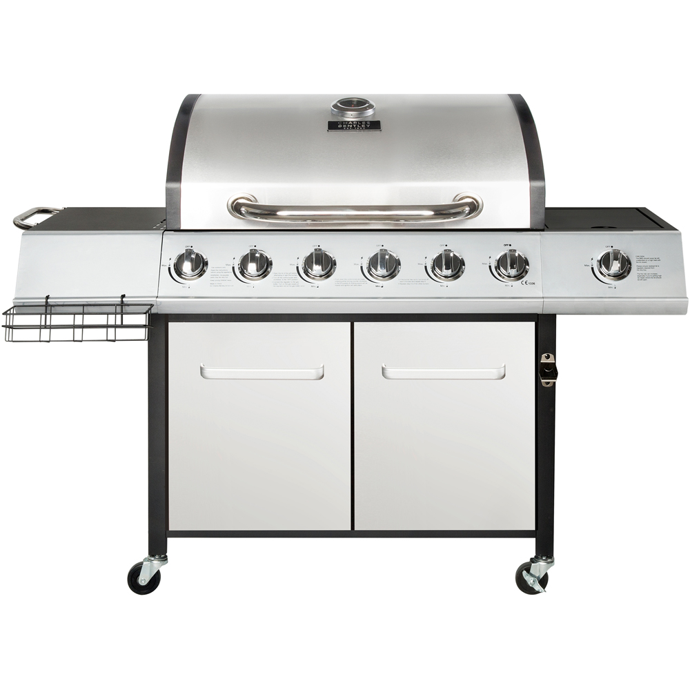 Charles Bentley Premium 6 + 1 Burner Gas BBQ Silver Image 3