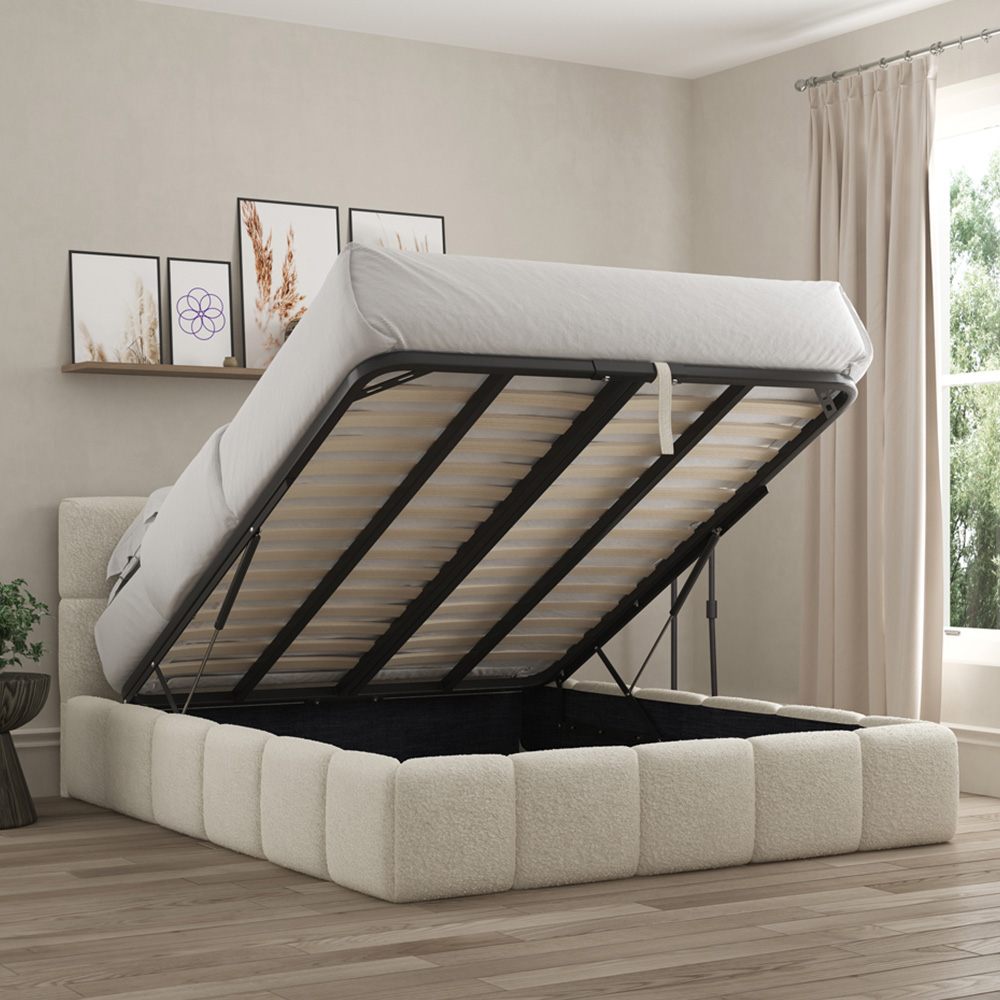 DS Living Ovella Single Ivory Cubed Ottoman Bed Image 5