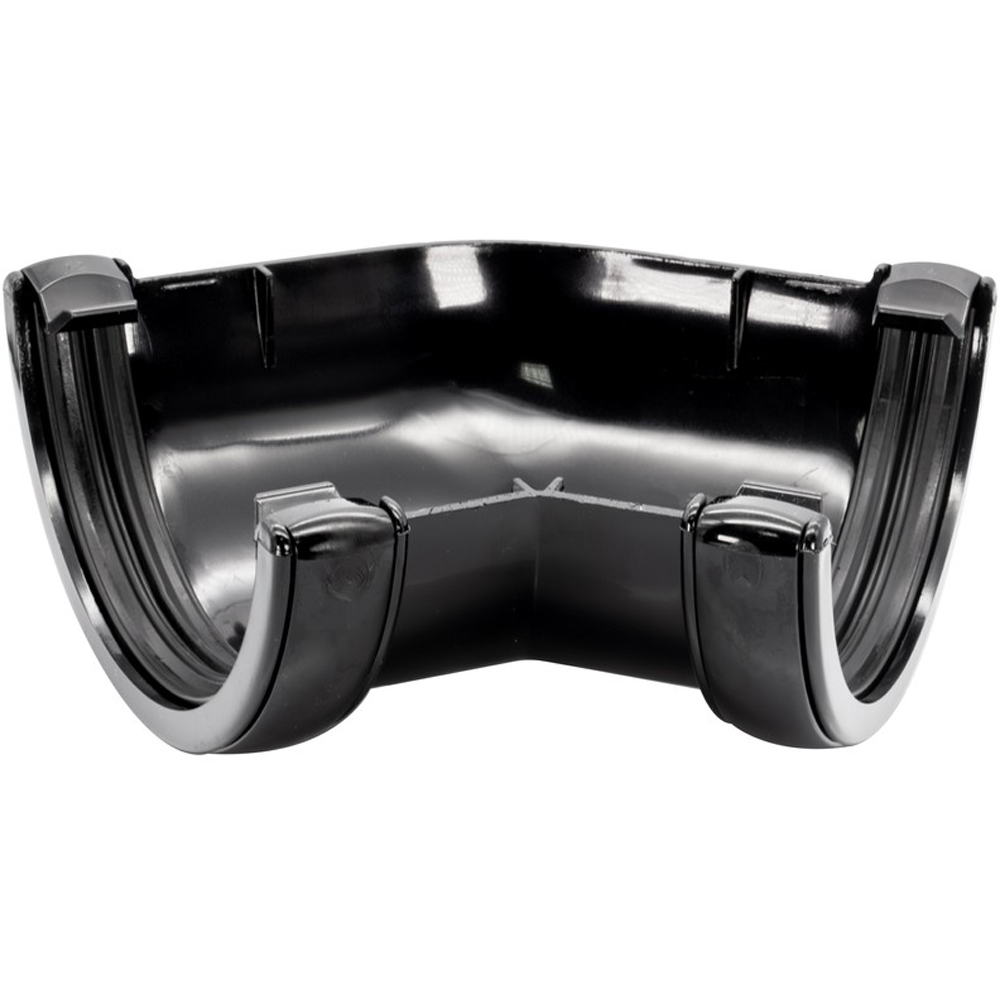 FloPlast Half Round 135 Degree Gutter Angle Black 112mm Image 3