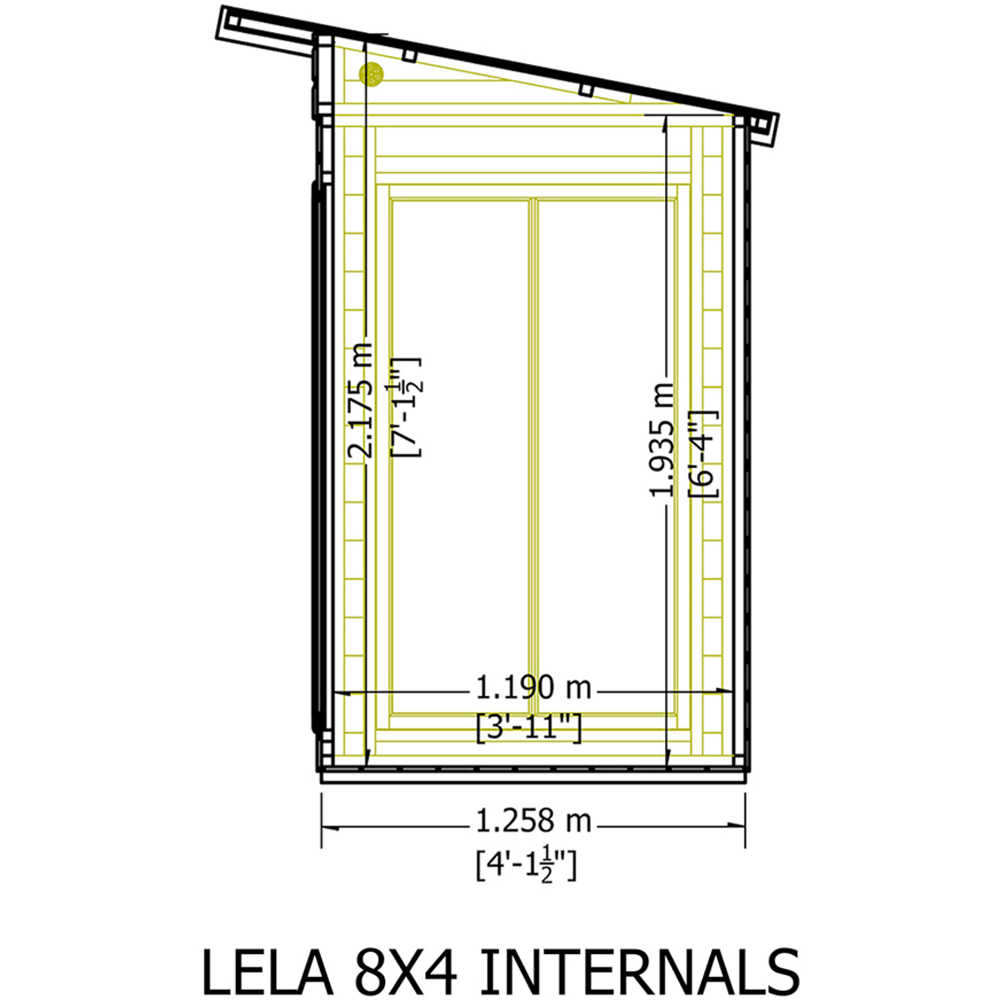 Shire Lela 8 x 4ft Double Door Summerhouse Image 7