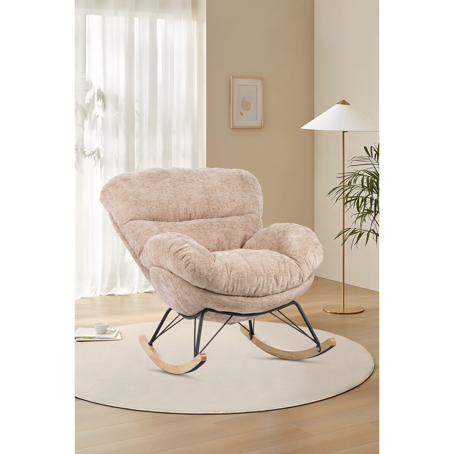 Sienna Light Brown Rocking Chair Image 2