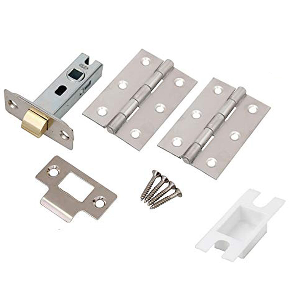 Golden Grace Cadenza Polished Chrome Latch Door Handle Set 5 Pack Image 2