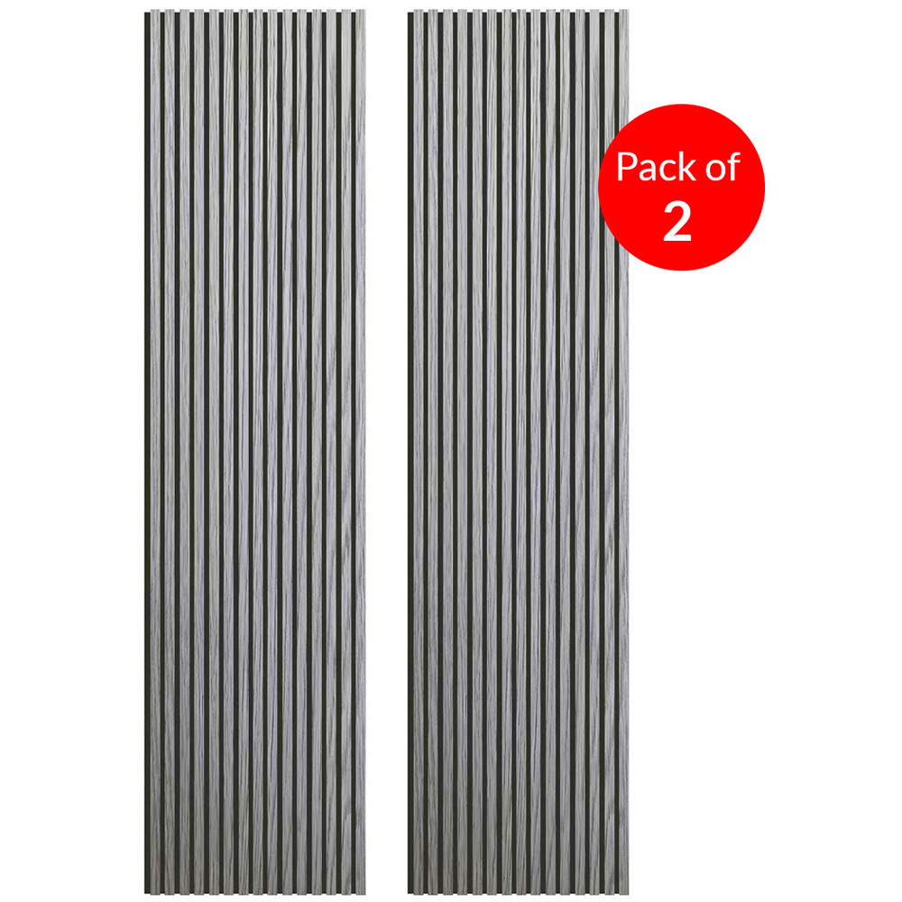 Britwall Light Grey Wood Grain Linear Acoustic Wall Panel 2400 x 600 x 21mm 2 Pack Image 3