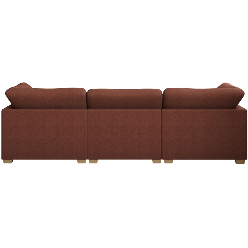 Nestle 5 Seater Brick Venice Fixed Back U-Shape Sofa Image 5