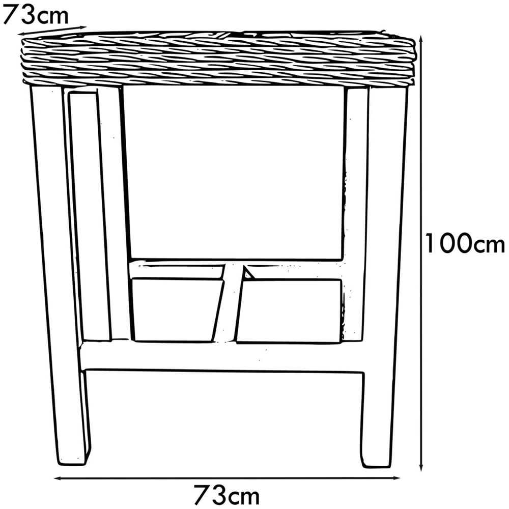FWStyle Maya Grey Wash Handmade Bar Table Image 6