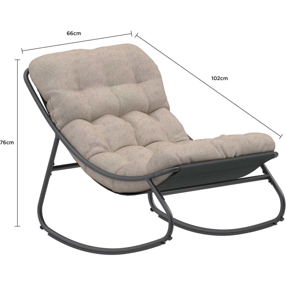 Charles Bentley Porto Rocking Chair with Cushion Image 8