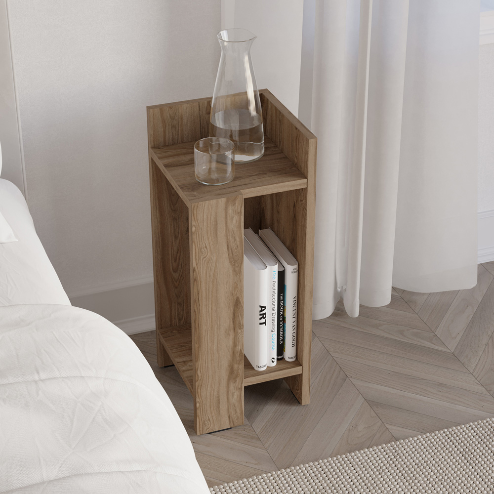 Decortie Elos Deep Oud Right Side Open Shelf Nightstand Image 3