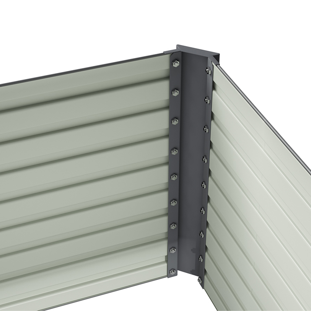 Living and Home Grey Large Rectangular Galvanised Steel Raised Garden Bed 240 x 120cm Image 3