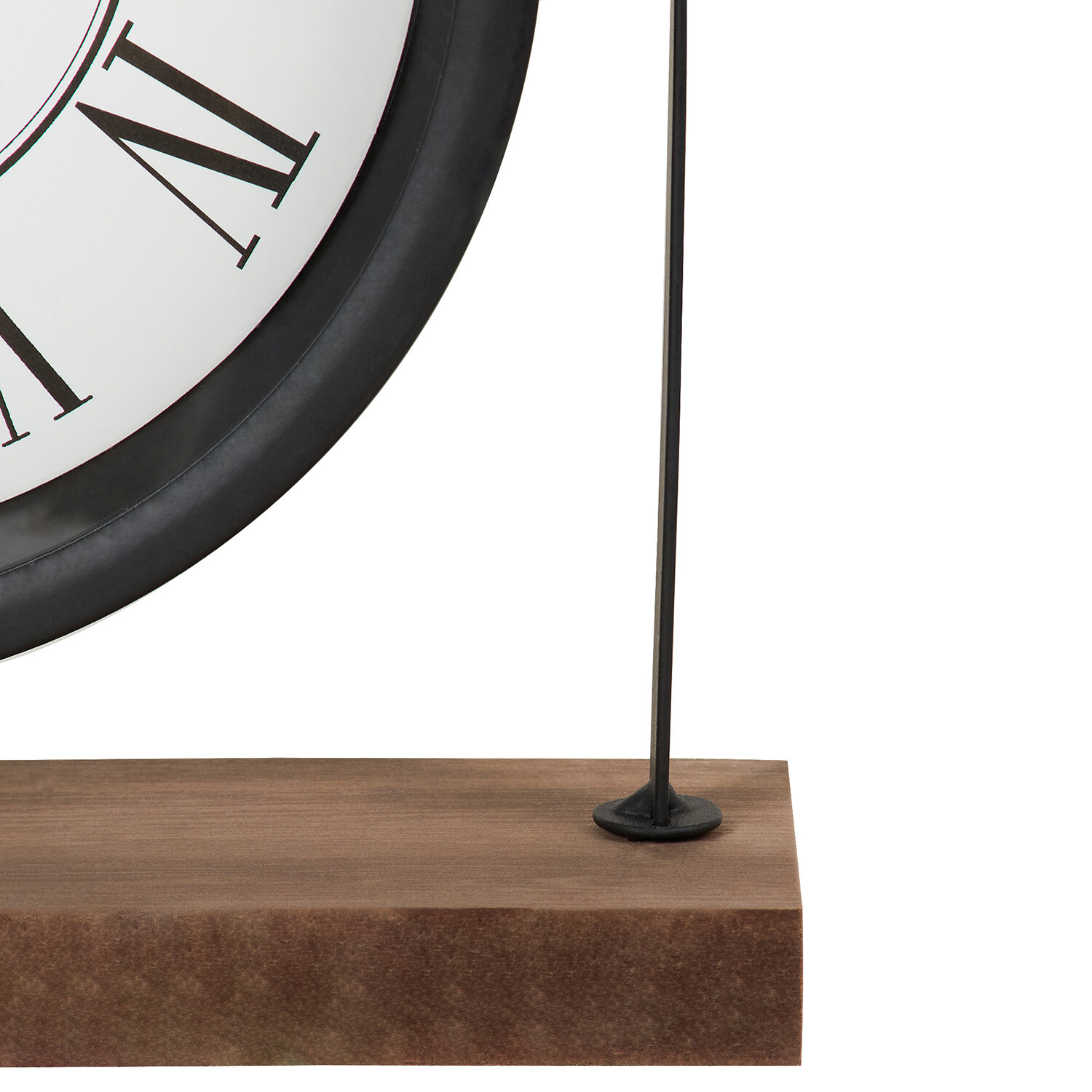 Wooden Mantle Clock - Black Image 6