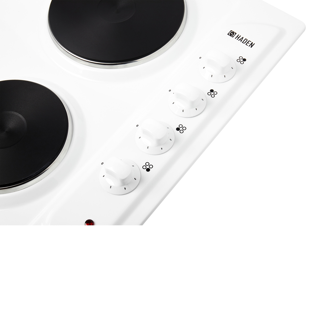 Haden HSP60W White Solid Plate Hob with 4 Rings 60cm Image 3